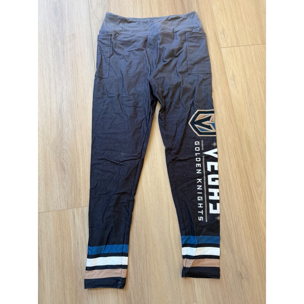 Amelia Rose Vegas Golden Knights NHL Leggings Pockets Grey Black Womens TC2